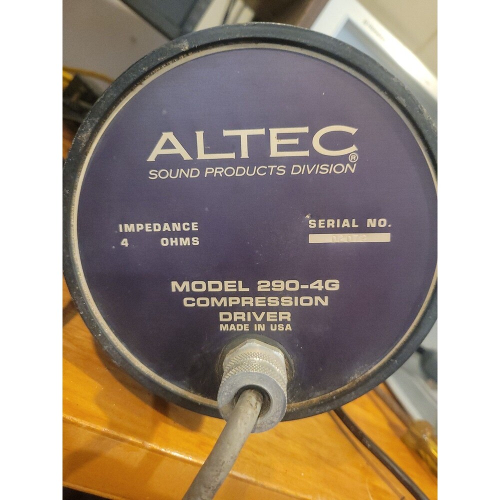 One Used Altec 290-4G 4 Ohm Compression Driver TESTED WORKING